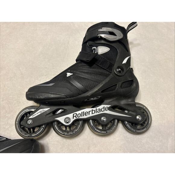 Rollerblade Zetrablade Men's Size 8 Inline Skate Black Silver Performance - Picture 3 of 8